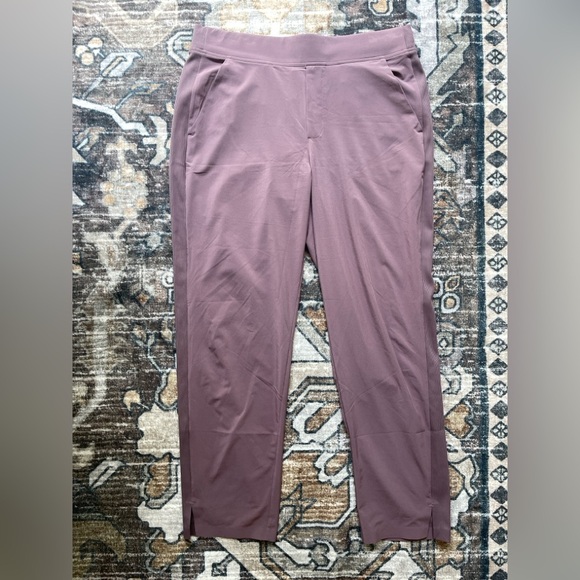 Athleta Purple Brooklyn Ankle Damask Mauve Lightweight Pants - Picture 2 of 5